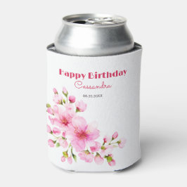 Rustikales rosa Kirschblossom Sakura Floral Geburt Dosenkühler