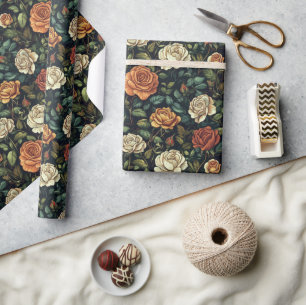 Rustikales Rosen-Verpackungspapier Geschenkpapier