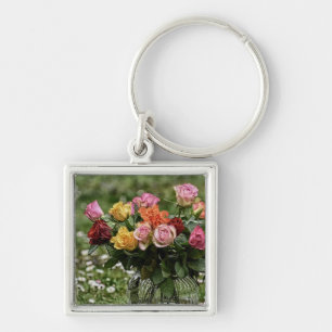 Rustikales Rosenbukett Schlüsselanhänger