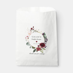 Rustikales Rosenrot Rosen Brautparty Geschenktütchen