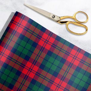 Rustikales Rot-Grün-Navy-Tartan-Weihnachten Geschenkpapier