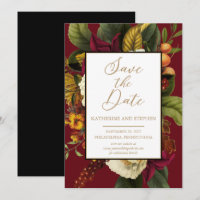 Rustikales Rot | Orange Floral Bouquet Save the Da