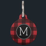 Rustikales Rot-Schwarz-Buffalo-Kariertes Muster Mo Tiermarke<br><div class="desc">Ein robustes und maskulines Design mit einem Bereich für Monogramme. Ein klassisches,  traditionelles Muster,  das es schon seit Jahren gibt. Wenn Sie das Kunstwerk anpassen oder den Schriftart ändern möchten,  können Sie auf den Bereich anpassen klicken. Dies führt Sie zum Design-Tool,  mit dem Sie viele Änderungen vornehmen können.</div>