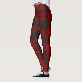 Rustikales Rot-Schwarz-Tartan-Buffalo-Muster Karie Leggings