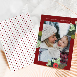 Rustikales Rotes Botanisches Foto Weihnachten