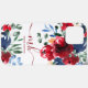 Rustikales, rotes, elegantes, florales Aquarellmon Case-Mate iPhone Hülle (Back (Horizontal))