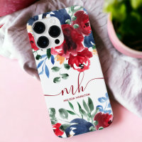 Rustikales, rotes, elegantes, florales Aquarellmon