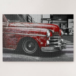 Rustikales rotes LKW-Foto Puzzle