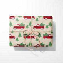 Rustikales rotes LKW-Weihnachten