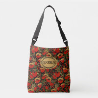 Rustikales Rotes Mohn Vintage Holzbrücke Tote Bag