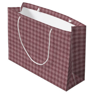 Rustikales, rotes Muster Große Geschenktasche Geschenktüte