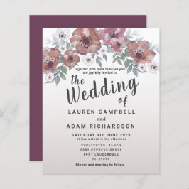 Rustikales Rotes Orange Einladung