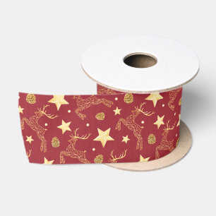 Rustikales rotes satinband