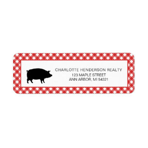 Rustikales Rotes Schachbrett Farm Schweinefleisch 