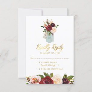 Rustikales RSVP Karte