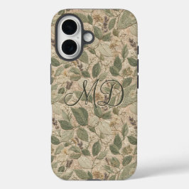 Rustikales Salbei-Blumenblatt-Muster iPhone 16 Hülle