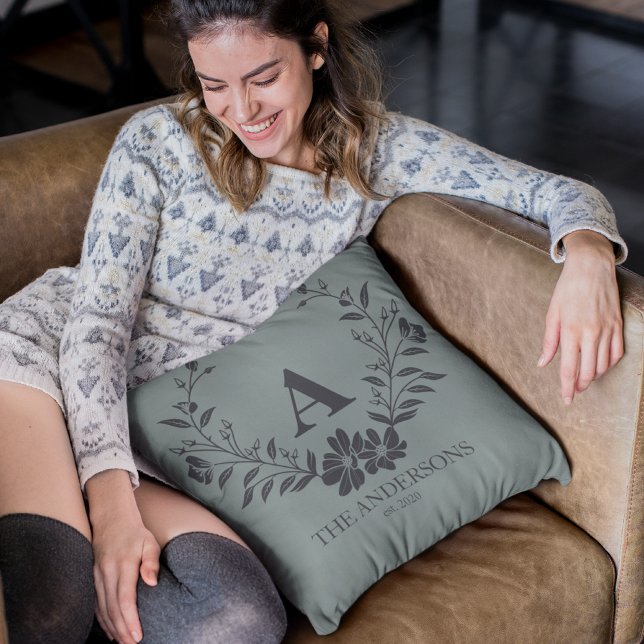 Rustikales Salbei personalisiert Kissen (Von Creator hochgeladen)