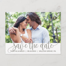 Rustikales Save the Date Foto Ankündigungspostkarte