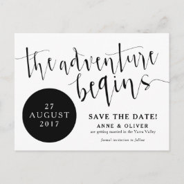 Rustikales Save the Date Postkartenabenteuer Schwa Ankündigungspostkarte