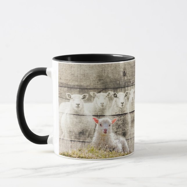 Rustikales Schafspuppel Tasse (Links)