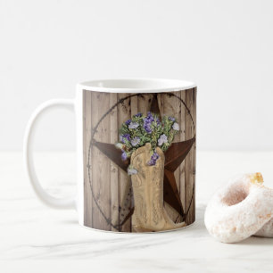 Rustikales Scheunenholz Wildblume Western Stars Co Kaffeetasse