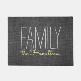 Rustikales schickes Familien-Monogramm im Fußmatte