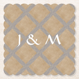 Rustikales Schiefergrauwegwerfhochzeits-Geschirr Untersetzer