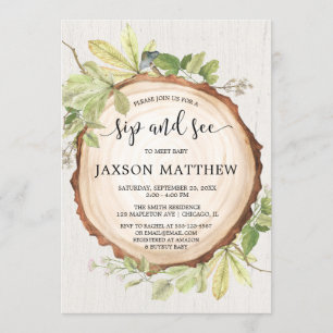 Rustikales Schlucken und Gender-neutrales Wald Einladung