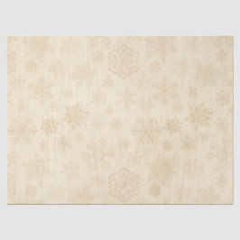 Rustikales Schneeflockenmuster Vintager Winterbrau Seidenpapier