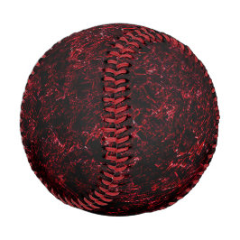 Rustikales schwammiges Rot auf dunkelrotem Hinterg Baseball
