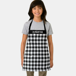 Rustikales Schwarz Buffalo Kariertes Muster Schürze