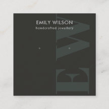 Rustikales, schwarz gefaltes Monogramm-Stuhlvorlag