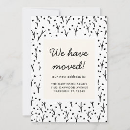 Rustikales Schwarz und Weiß - neue Adresse Ankündigung