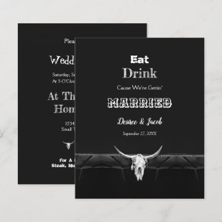 Rustikales Schwarzes Essen Drink Verheirateter Bul