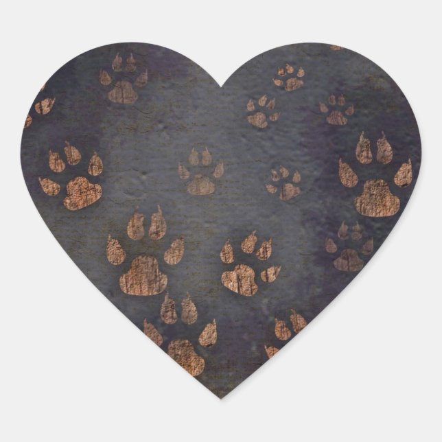 Rustikales schwarzes Muster Herz-Aufkleber (Vorderseite)