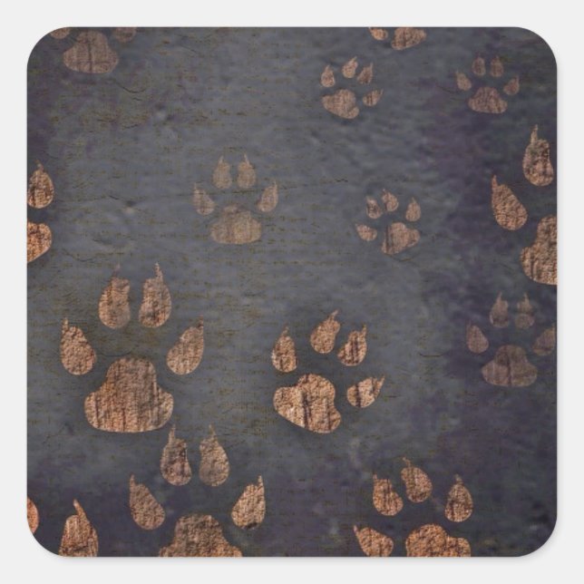 Rustikales schwarzes Muster Quadratischer Aufkleber (Vorderseite)