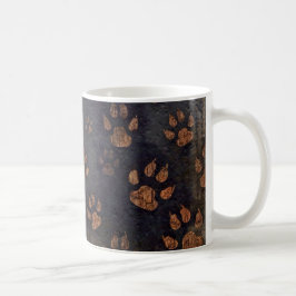 Rustikales schwarzes Muster Tasse