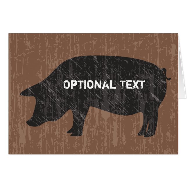 Rustikales Schwarzes Schwein (Vorderseite (Horizontal))