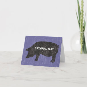 Rustikales Schwarzes Schwein Karte