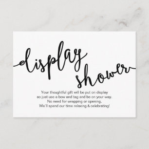 Rustikales Schwarzes Skript, Display-Dusche Begleitkarte