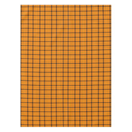 Rustikales Schwarzes Tartan Lines | Orange Scottis Tischdecke