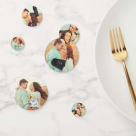 Rustikales Scrapbook Custom Foto Wedding Konfetti