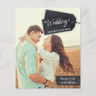 Rustikales Scrapbook Foto Hochzeitsprogramm