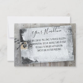 Rustikales Scrapbook Tag Custom Message Encryption Einladung