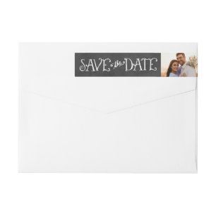Rustikales Script-Chalkboard-Foto Save the Date sc