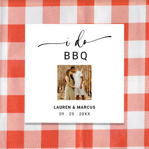 Rustikales Script-Foto I Do GRILLEN Engagement Par Serviette