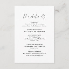 Rustikales Script-Foto Moderne Hochzeit Begleitkarte