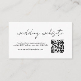 Rustikales Script Foto QR Code Moderne Hochzeit Begleitkarte