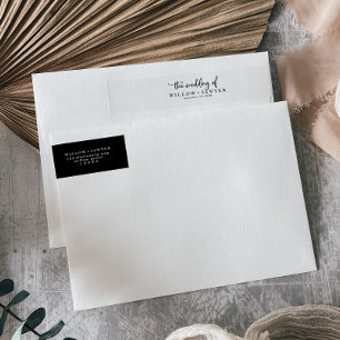 Rustikales Script-Hochzeitswrap um Label