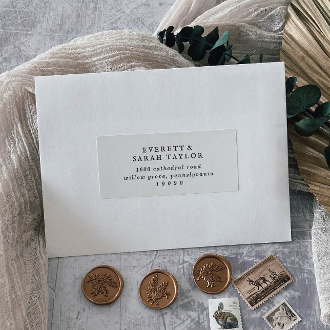 Rustikales Script Wedding Guest Address Labels (Von Creator hochgeladen)